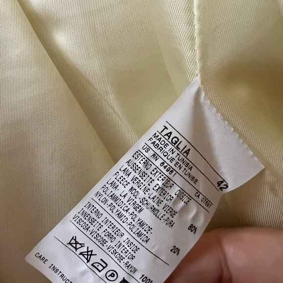 Sisley size 42 coat cream colour - Picture 3 of 3